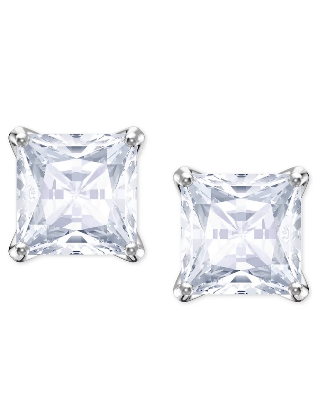 Swarovski Crystal Square Stud Earrings